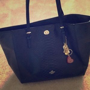 Like new coach bag and bag charm